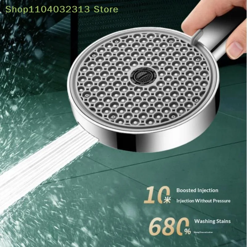 petiteHigh Pressure Water Saving Handheld Shower Head 6 Adjustable Modes Fits Low Water Pressure Home Bathroomaccessories