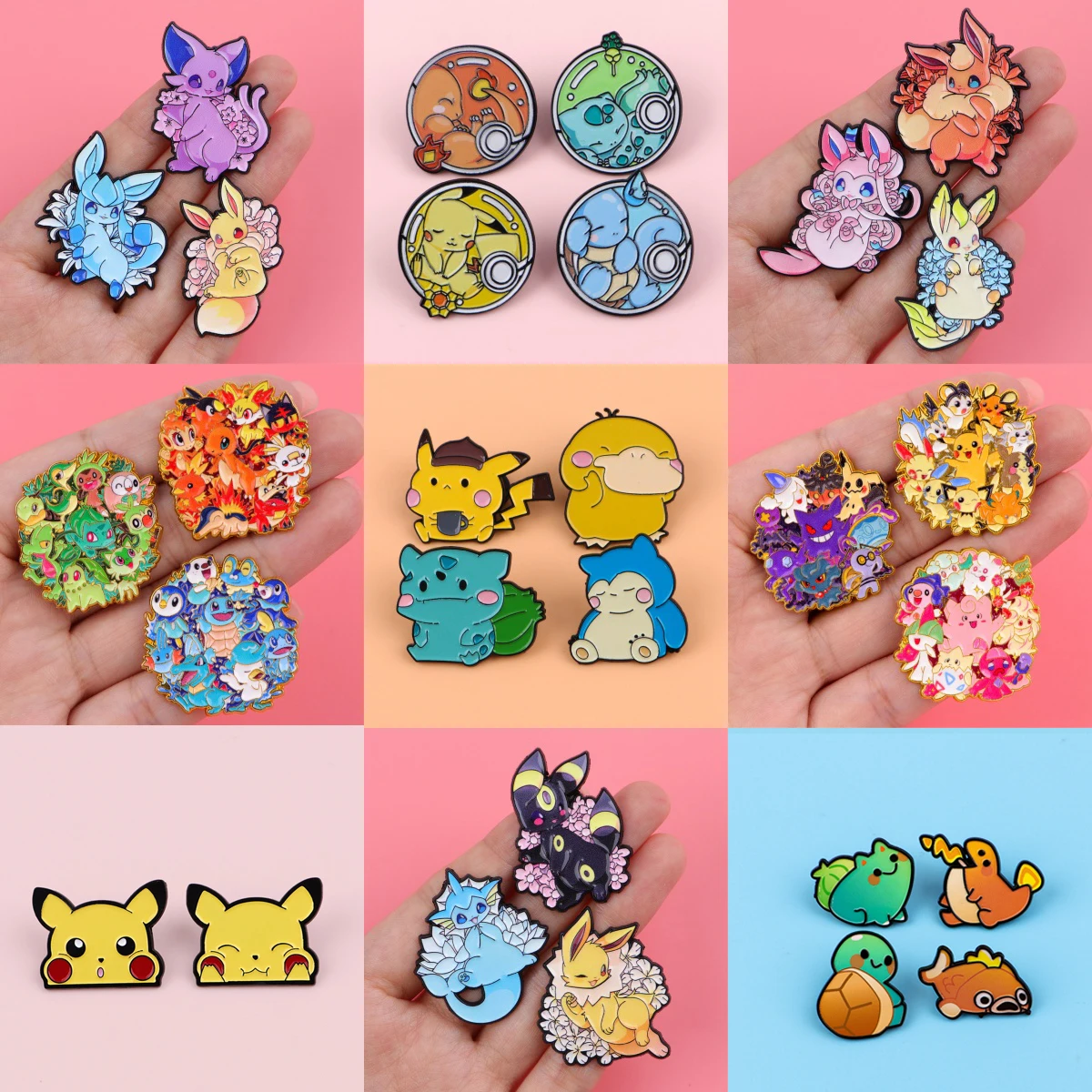 เข็มกลัดเคลือบลายการ์ตูนอนิเมะน่ารัก 2-5 ชิ้น ป้ายติดกระเป๋าเป้ ปกเสื้อ ของตกแต่ง เครื่องประดับ ของขวัญสำหรับเพื่อน