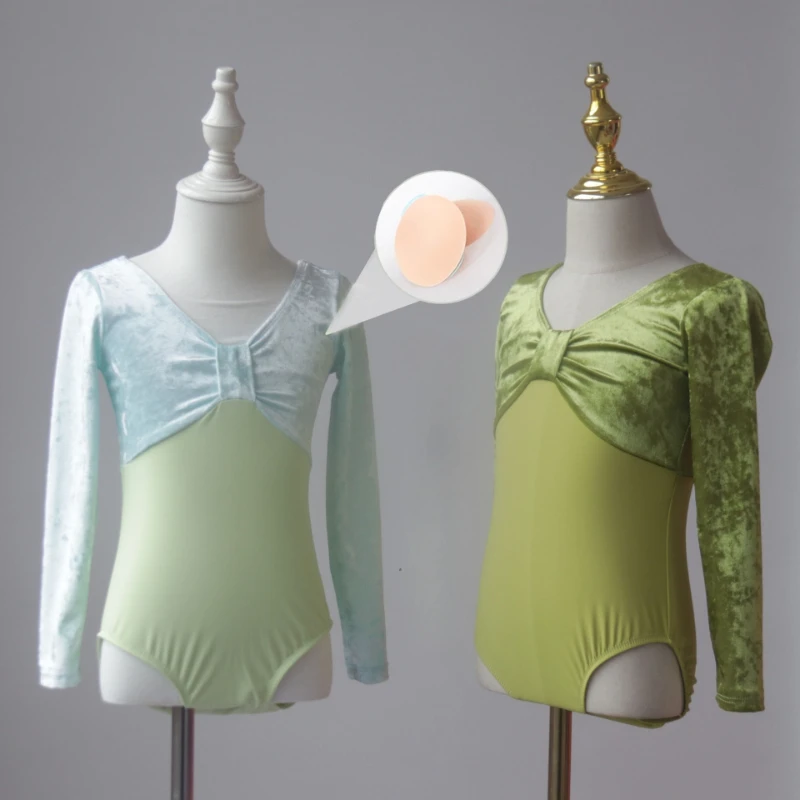 Top da allenamento per abbigliamento da ballo per balletto morbido e confortevole di nuovo arrivo per ragazze Top a maniche lunghe per danza cinese autunno/inverno per ragazze