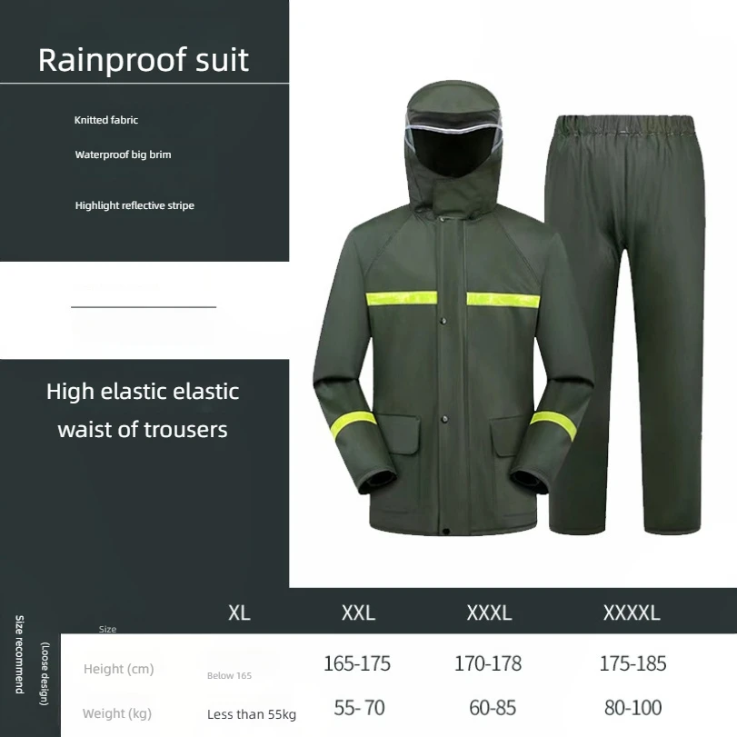 Raincoat Motorcycle Take Away Special Split Raincoat For Riders Full Body Rainstorm Proof Electric Bike Riding Raincoat Rainpant