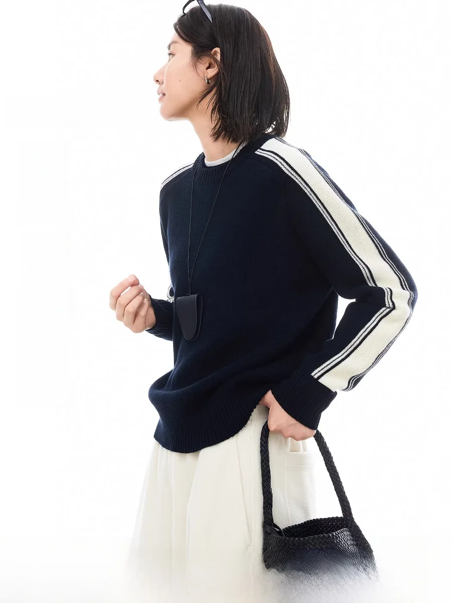 

Cloud Life 00% Cotton Simple Color Blo round Ne ort Sweater Women's Winter Top Soft Warm Ci Walk Sle Pure Color