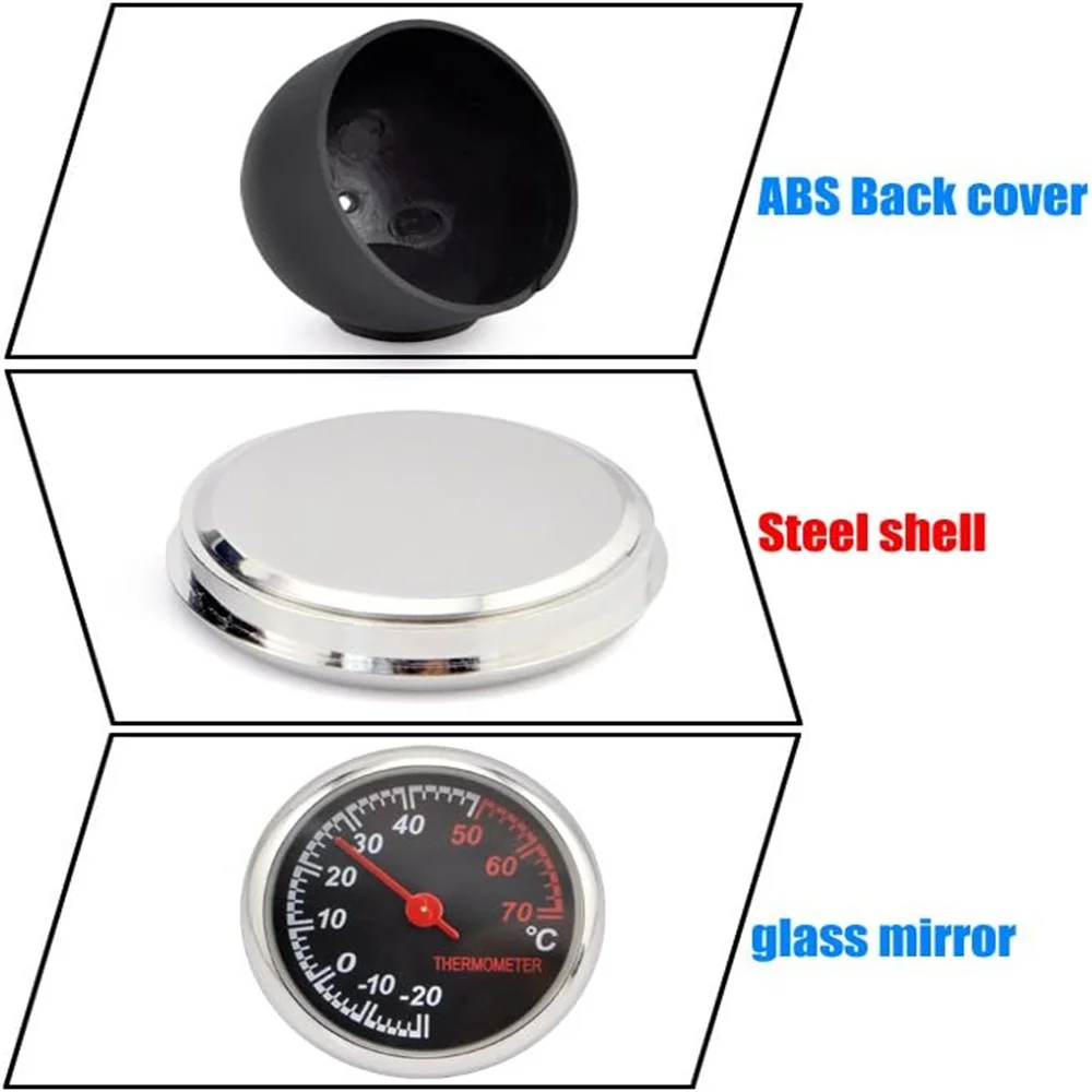 3PCS Set Practical Automobile Digital Clock Mini Car Watch Automotive Thermometer Hygrometer Decoration Ornament Clock