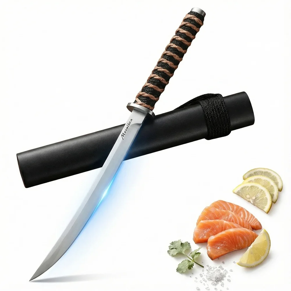 

Нож высокой твердости, кухонный нож, бытовой нож для фруктов, острый нож для нарезки мяса, нож для лосося, суши, сашими