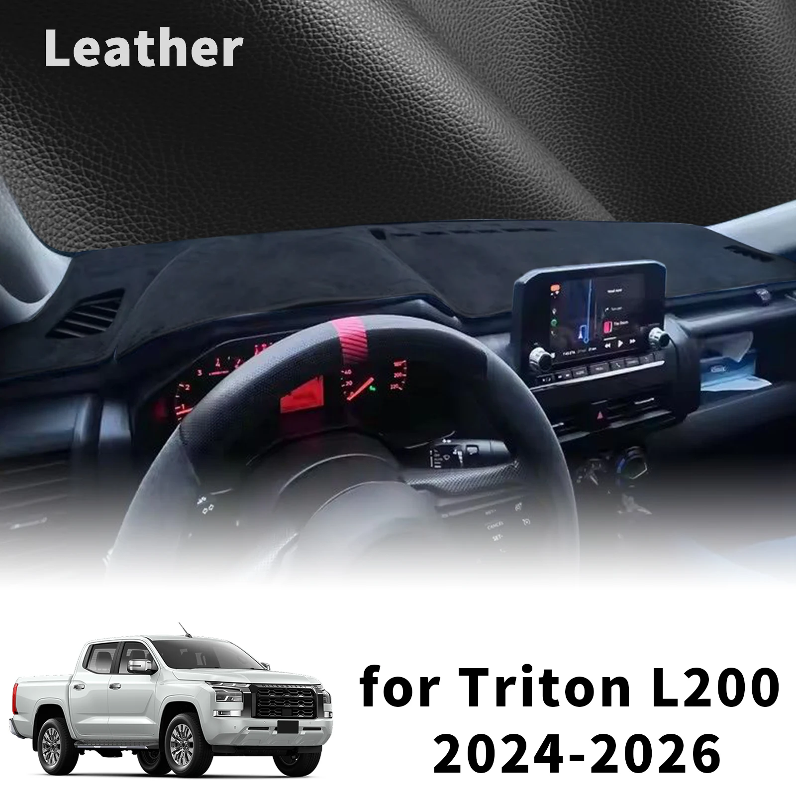 

for Mitsubishi Triton L200 2024-2026 High Quality Dashboard Cover Dashmat Sunshade Anti‑UV Protector Dash Mat Pad Accessories
