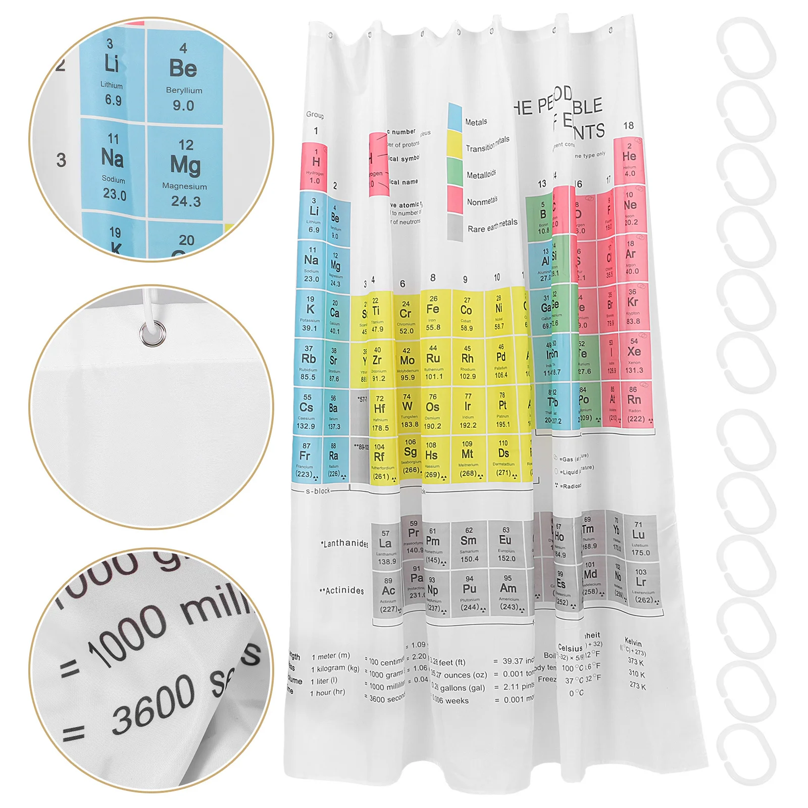 

1 комплект, 1 комплект, водонепроницаемая занавеска для ванной комнаты, полиэстеровая подкладка для душа, периодическая серая занавеска для ванной для дома, отеля, декор в общежитии