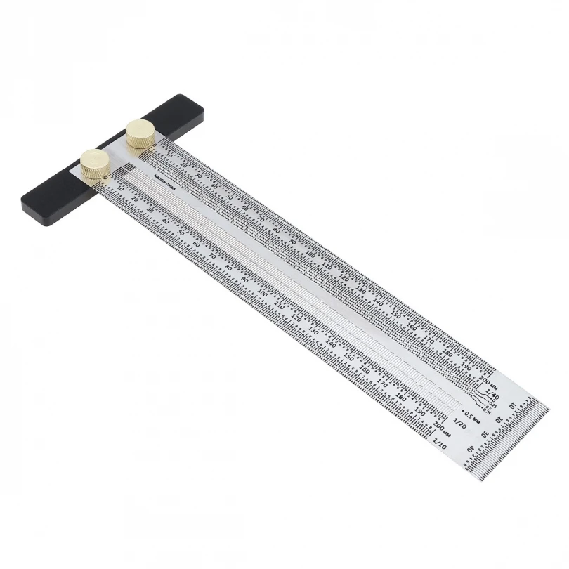 

200mm Micro Fine Marking Holes and Slots Stainless Multifunction Scale Ruler