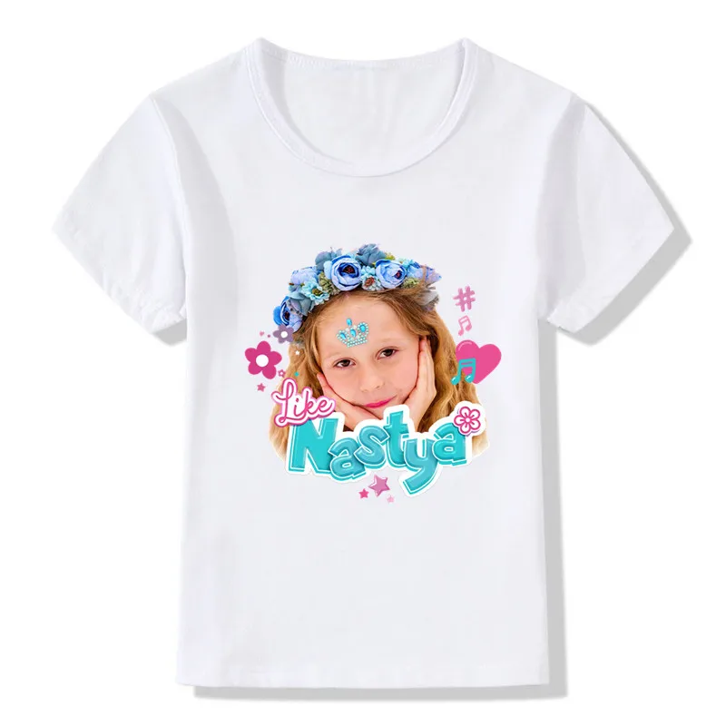 Hot Sale Boys/Girls T-shirt Like Nastya Print Kids T shirt Children Clothes Summer Casual Short Sleeve Baby Tops Tees,HKP5483