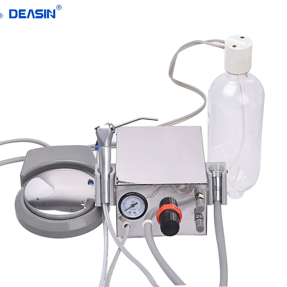 

new arrive Dental Lab Aluminum alloy Portable one Turbine Unit Air Compressor 3 way straw for dentist