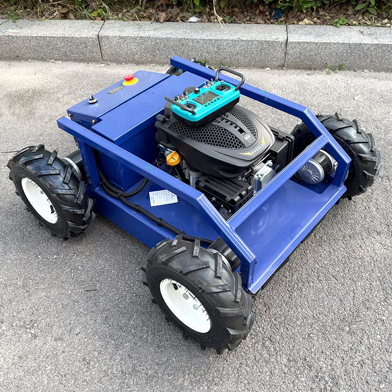 Customized Industrial DIY Micro Four-Drive Lawnmower with Remote Control Small  Land Mower
