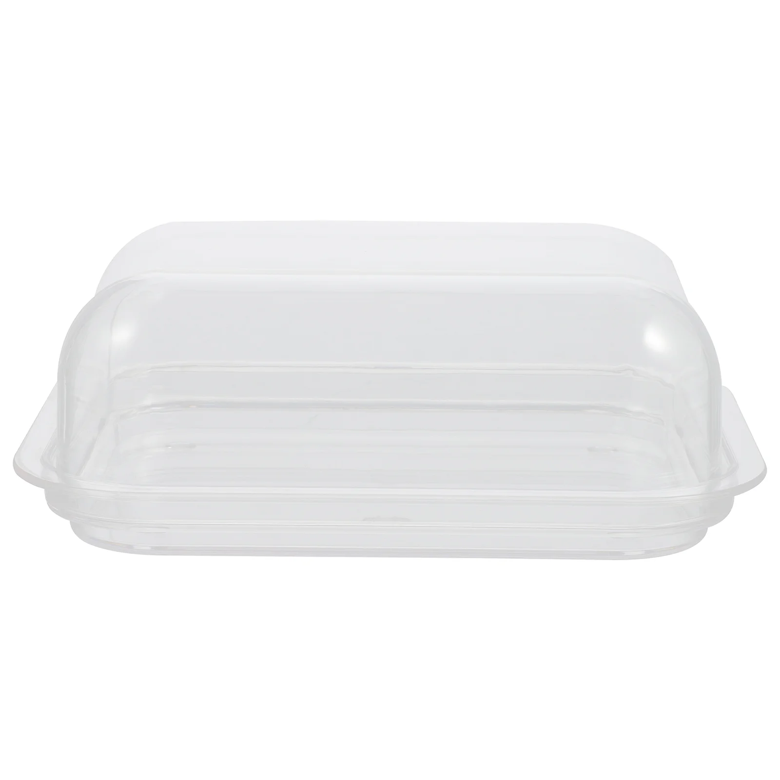 

Butter Dish with Lid Box Dessert Server Restaurant Tableware Ceramics Holder Home Transparent Crisper