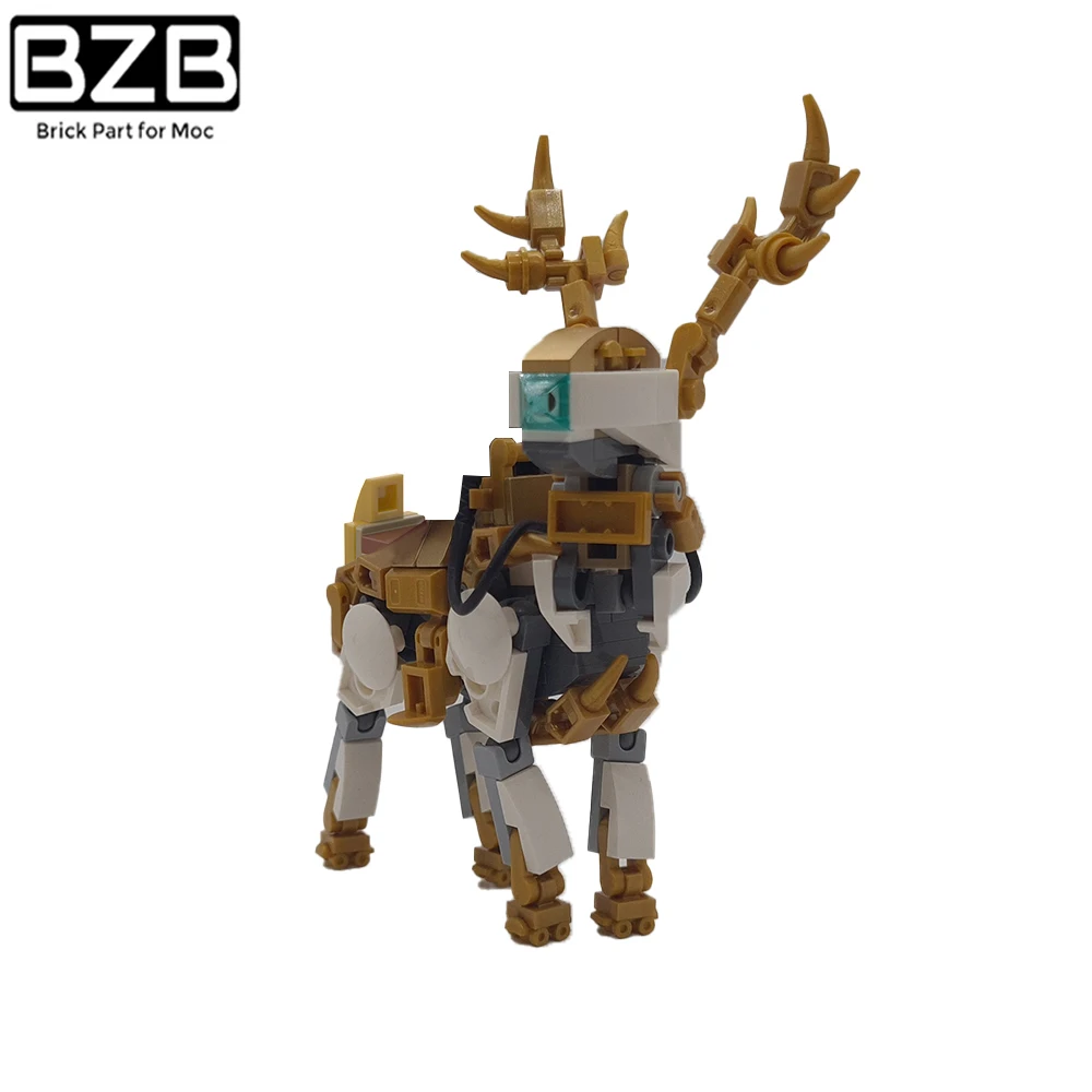 

BZB MOC Buck Creativity Griffoned Mechanised stags Deer Building block Animal Mecha White-Tailed Machina Brick Toy Kid Xmas Gift