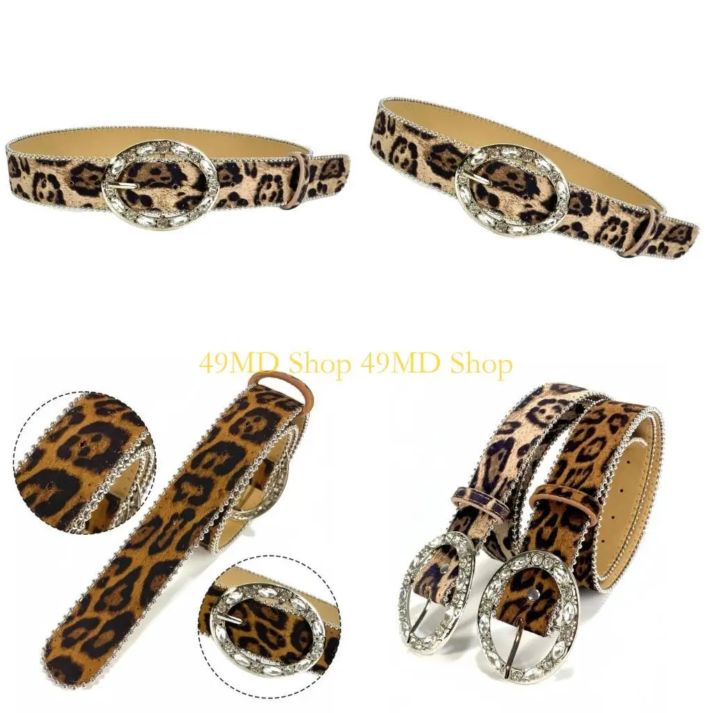 49md-ユニークなヒョウベルト日常着ウエストベルトファッションパターンユニセックスウエストバンド