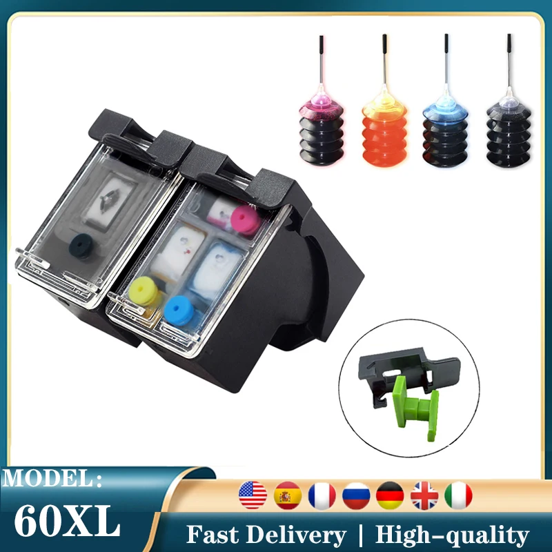 

60Xl Compatible for HP 60 XL Ink Cartridge for HP60 Deskjet F2480 F2420 F4480 F4580 F4280 D2660 D2530 D2560 printer