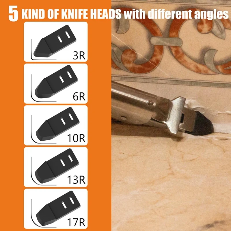 Upgraded Stainless Steel Caulking Tools, 4-In-1 Sealant Finishing Tool With 5 Silicone Squeegee, Grout Removal Tool Easy Install