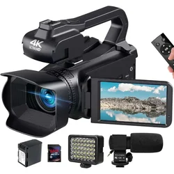 Cámara de vídeo profesional 4K para fotografía, Zoom Digital 18X, cámaras Vlog de visión nocturna, videocámara web WiFi de 64MP