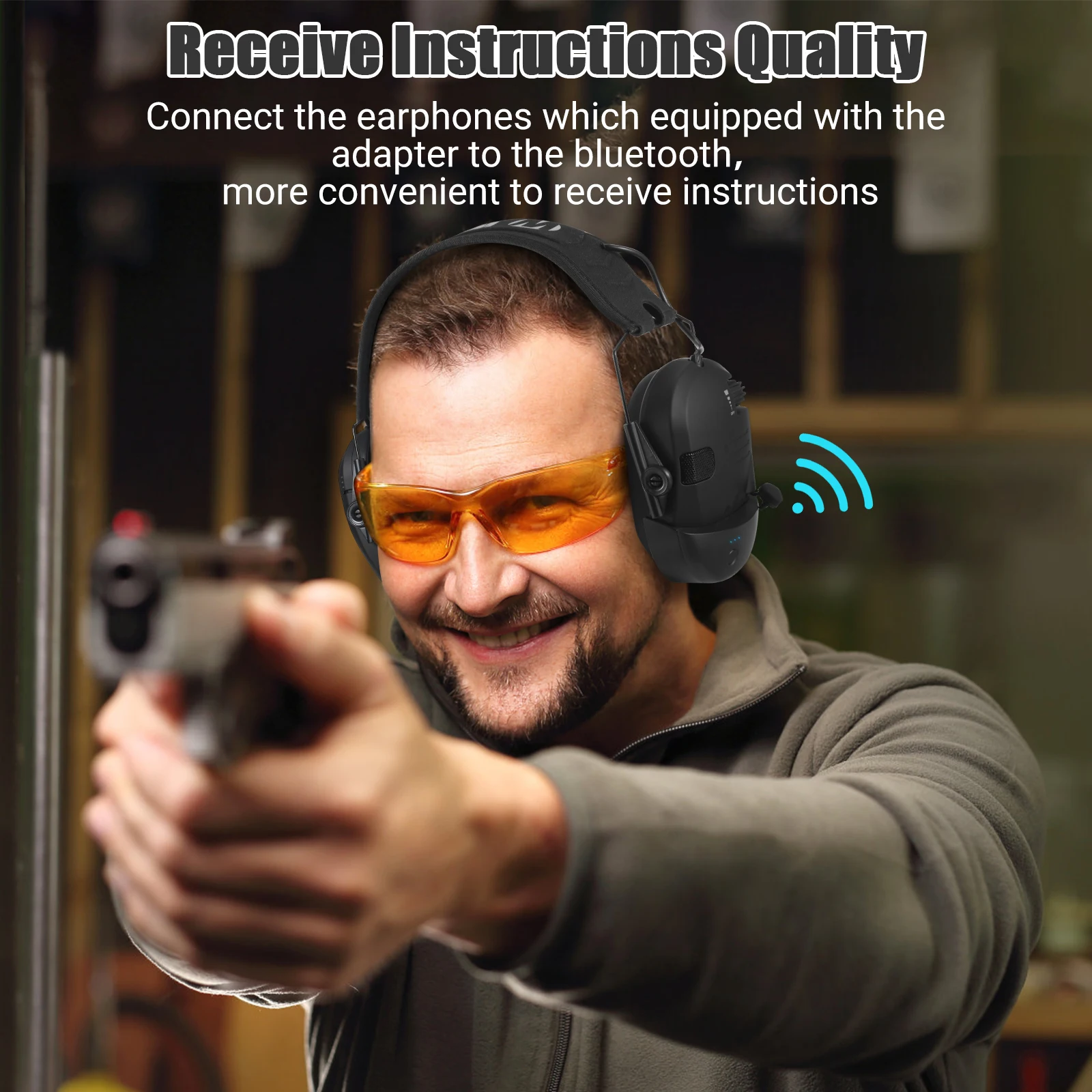 Walkers Shooting Tactical Headset Bluetooth Adapter, Convert Wired to Wireless, fit for ARM NEXT D20 electronic shooting earmuff