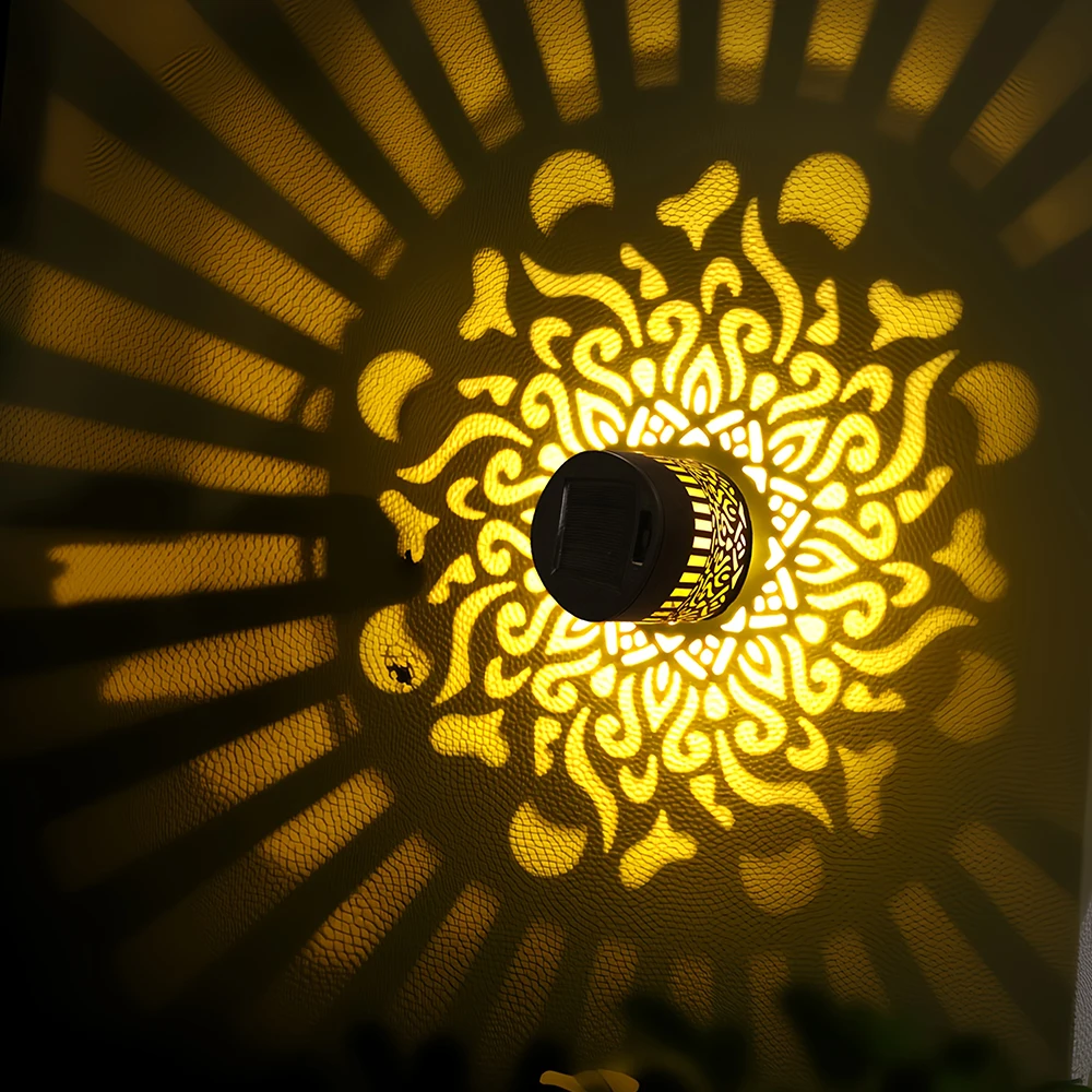 LED Solar Light IP65 Waterproof and Warm Wall Light Suitable for Garden Lawn Camping Steps Greenway Courtyard Night Light