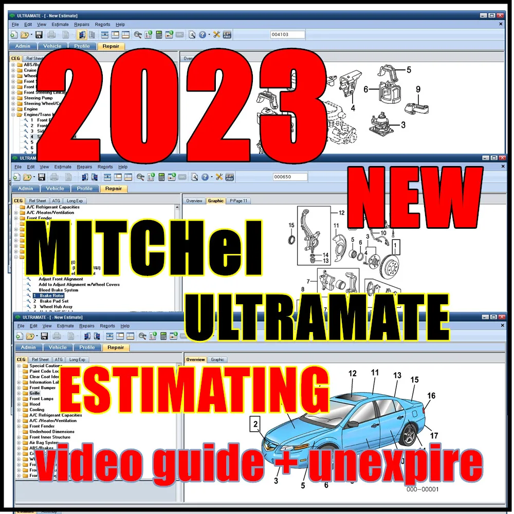 2024 NEWEST MITCHel ULTRAMATE 7 COMPLETE ADVANCED ESTIMATING SYSTEM + patch for never expire with install video + remote install