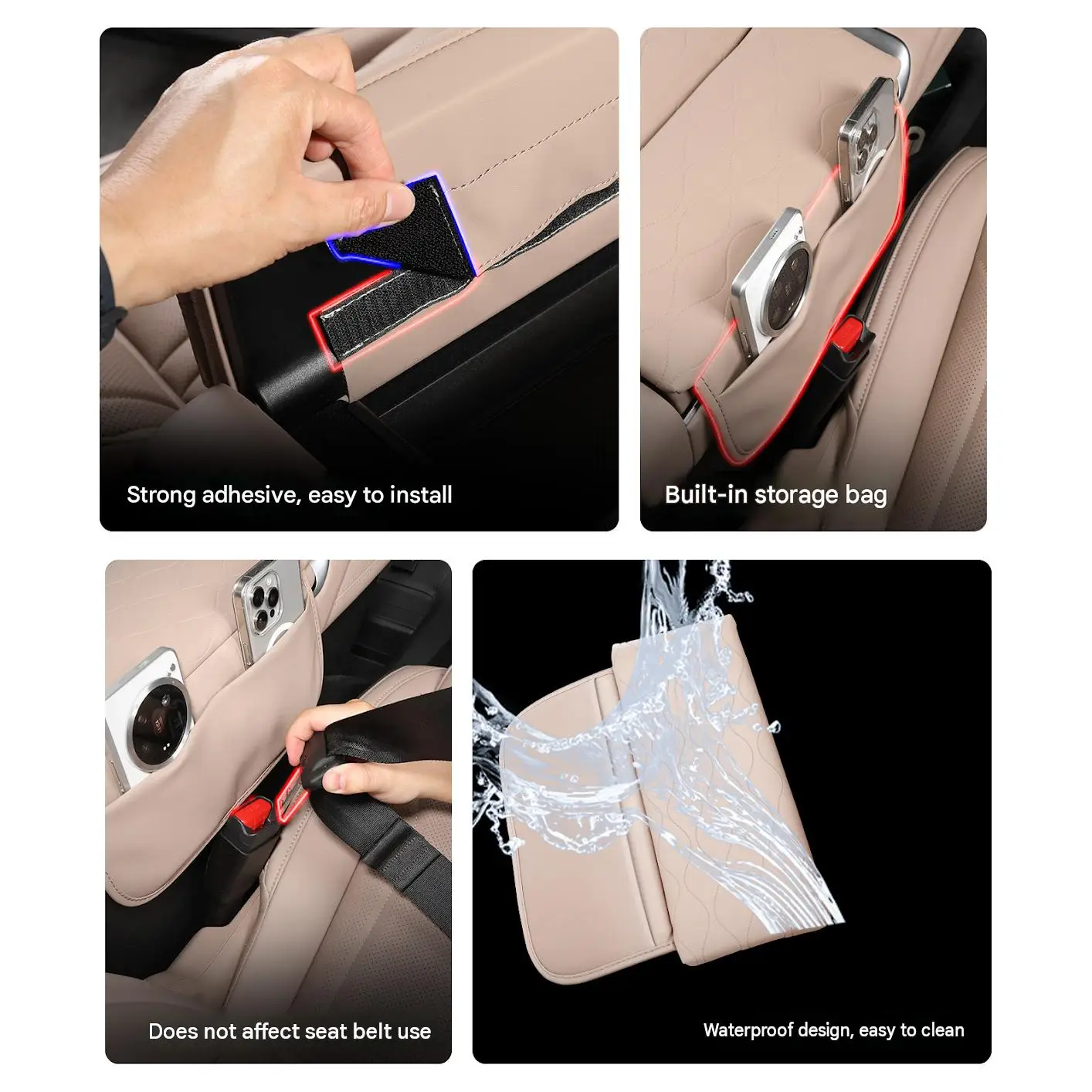 [Fast Shipping] XPENG X9 Shock-absorbing and Pressure-reducing Armrest Box with Height-increasing Pad and Storage