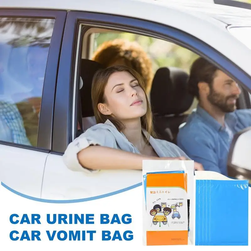 Urine Bags for Travel 700ml Portable Urinal Bag 4pcs Vomit Bags for Traffic Jams Leak-Proof Unisex Urine Bag for Men Women