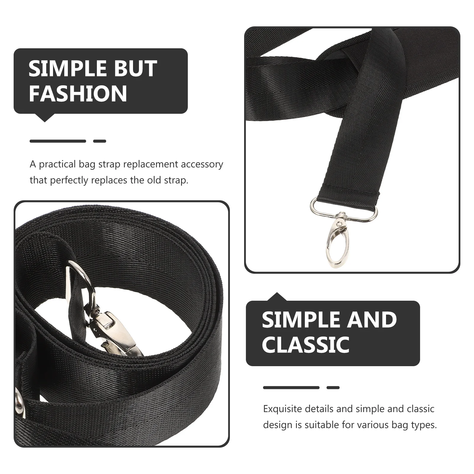 

1Set Universal Shoulder Strap Replacement Practical Bag Belt Crossbody Handbag Purse Strap Shoulder Purse Straps Replacement