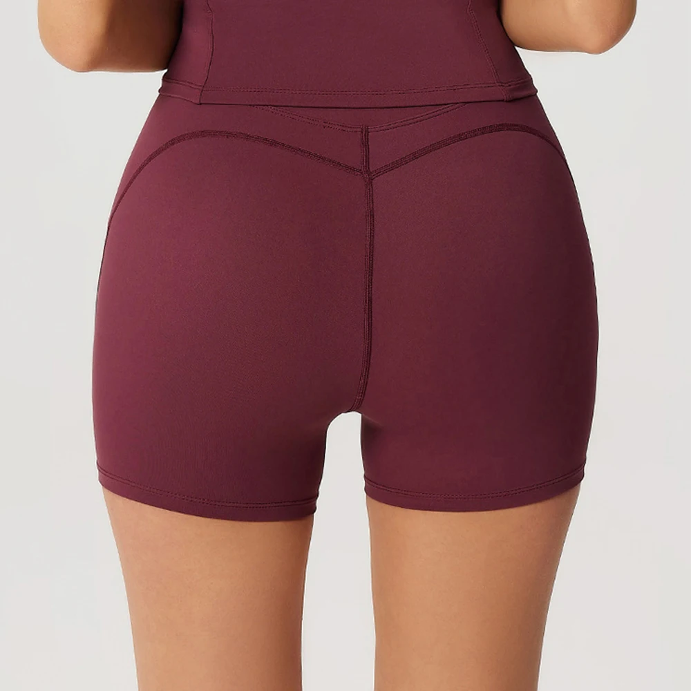 Women Sports Cycling Shorts Naked Feeling Fitness Short Leggings High Waist Yoga Shorts Female Tummy Control Yoga Slim Shorts