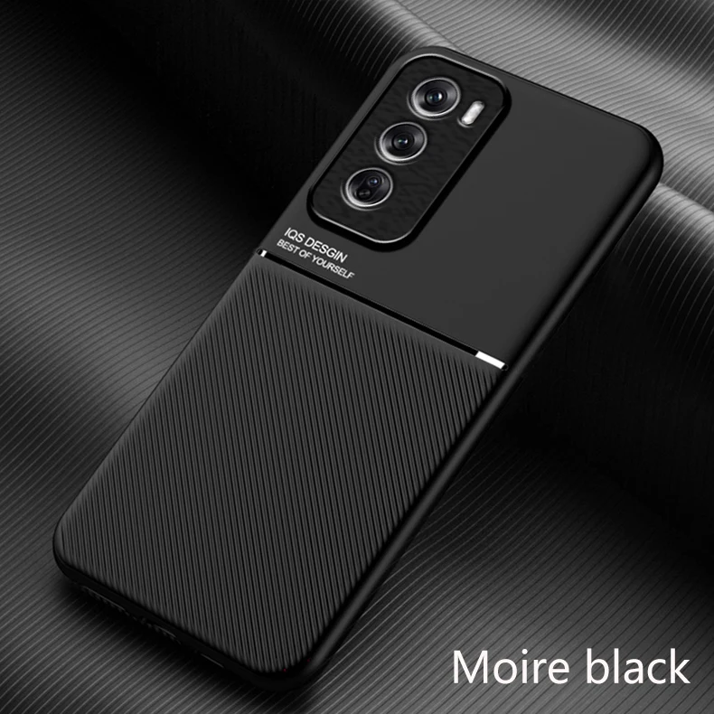 Leather Case for Oppo Reno12 Pro (China) Car Magnetic Holder Dissipate Heat Silicone Phone Cover Reno12Pro PJW110 PJV110 Coque