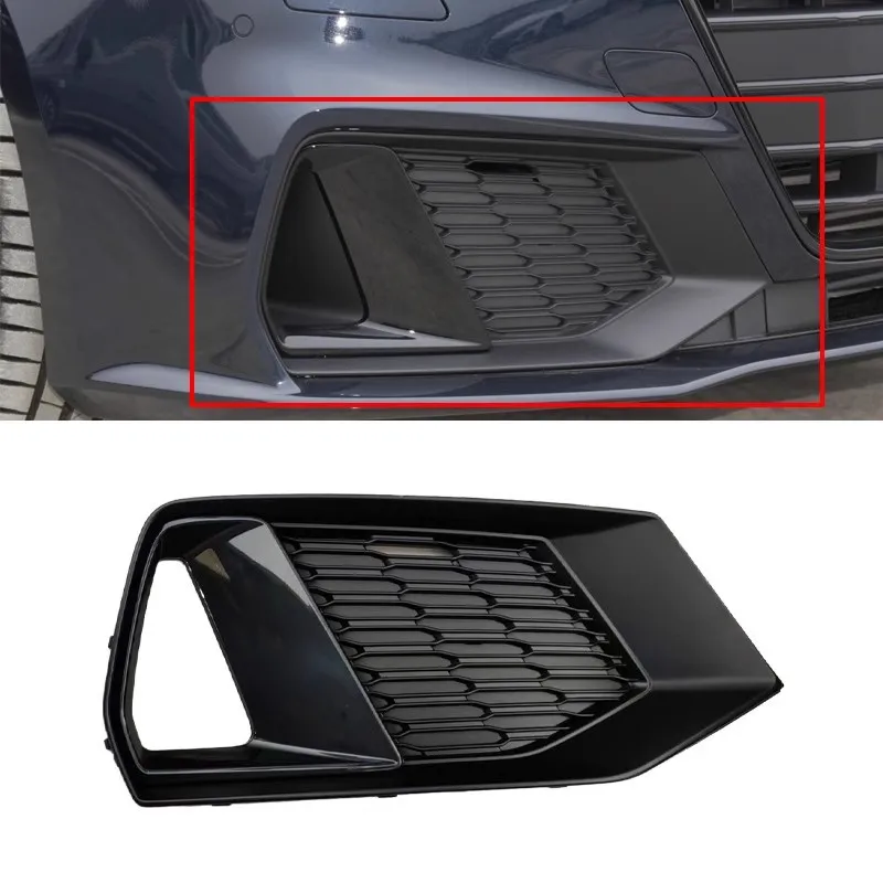 

Racing grills For 2019-2024 Audi A7 Fog Light Frame S7 C8 S-line Sport Front Bumper Fog Light Grille Cover