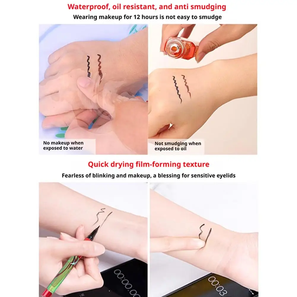 Klassisches chinesisches Design, Eyeliner im nationalen Stil, langlebig, verschmiert nicht, professioneller, wasserfester, schweißfester, schwarzbrauner Eyeliner-Stift