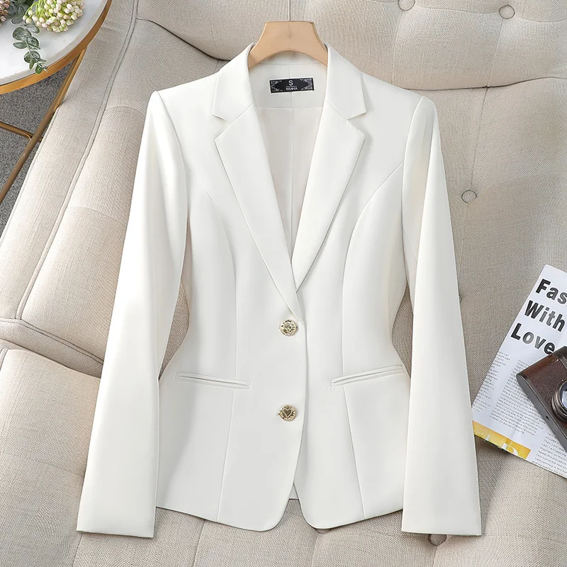 ZJYT New Korean Fashion Coats Jackets Woman 2024 Elegant Chic Single Breasted Blazers Feminino Outerwear Plus Size Veste Femme