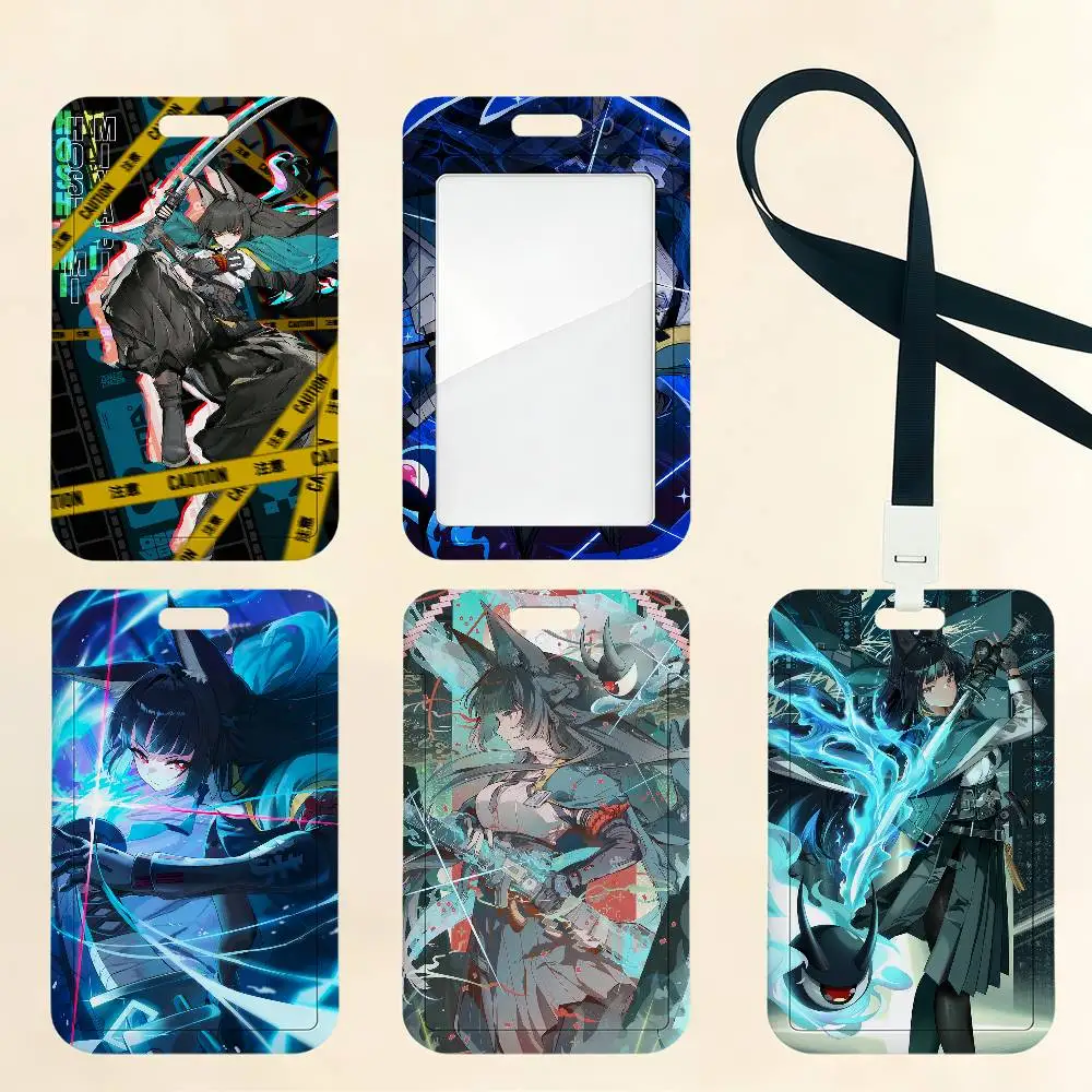 Hoshimi Miyabi Zenless Zone Zero Kartenhalter Kartenetui Bus U-Bahn Arbeitsausweis Studenten-Lanyard Halsband Ausweishalter