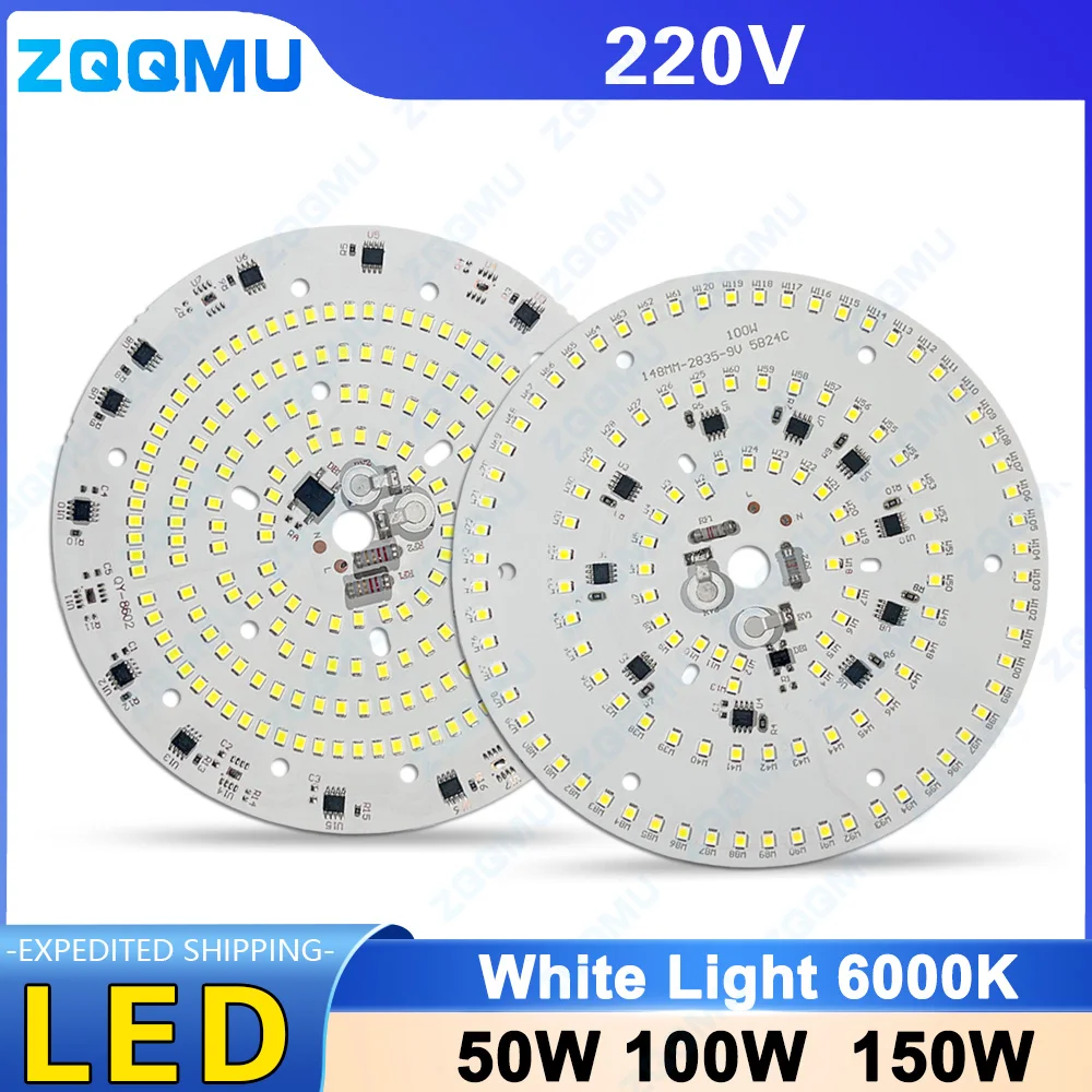 High Power 50W 100W 150W 220V Driver-free LED PCB Light Board LED Industrial And Mining Lamp Modification Light Source Board