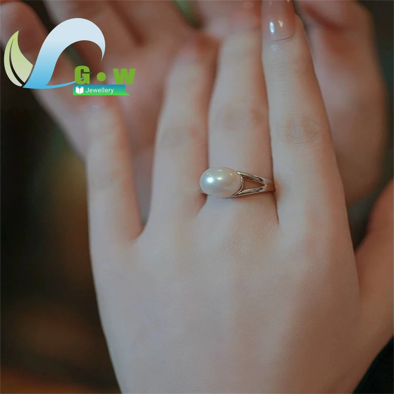 Pearl Ring Women Luxury Small Niche Design Ins High End Feeling Delicate Open Adjustable Index Finger Ring Bestie Trendy