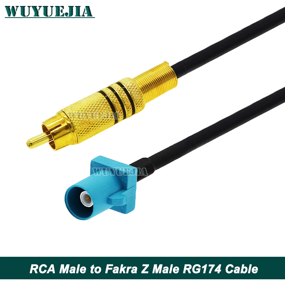 1Piece RCA Male to Fakra Z Male or Female Connector Video RF Jumper Pigtail RG174 Car Parking Reversing Rear View Camera Cable