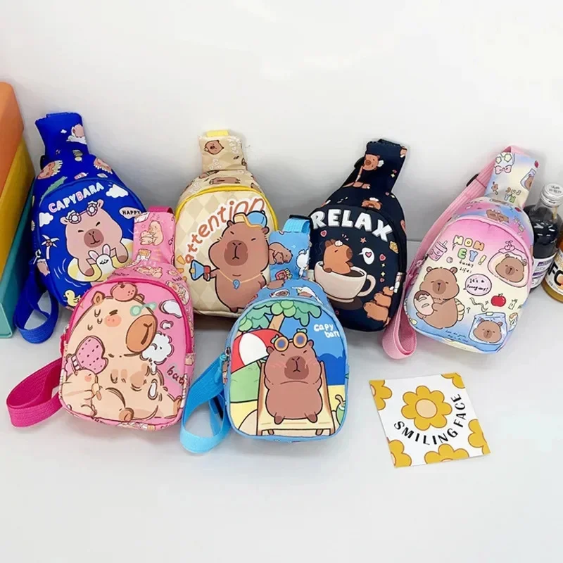 

Capybara Y2K Chest Bag Korean Crossbody Animal Cartoon Pattern Single Shoulder Fashionable High Street Storage Shoulder Bag New