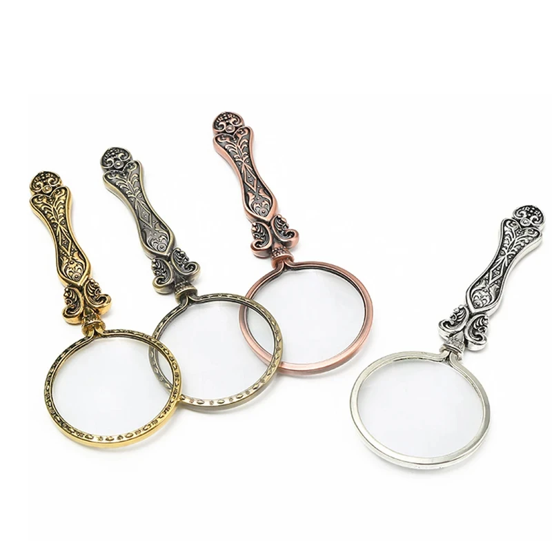 Trend Retro Magnifying Glass High-definition Magnifying Glass Portable Sewing Tool Handheld Magnifying Glass for Reading