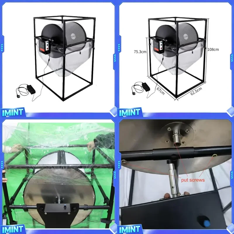 Automatic Rotary Bud Tumbler Trimmer Electric Hydroponic Bud Leaf Trimming Tumbler for Herbs Flowers Post-Harvest Processing