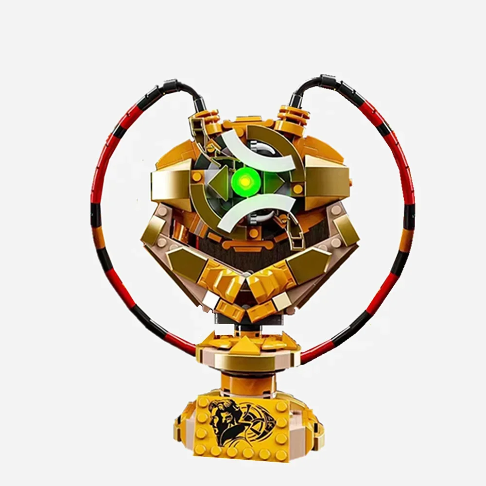 Miniso Marvel Doctor Strange Eye of Agamotto Infinity Time Stones Heroes Avengers Model Building Blocks Bricks Toys Kid Gifts