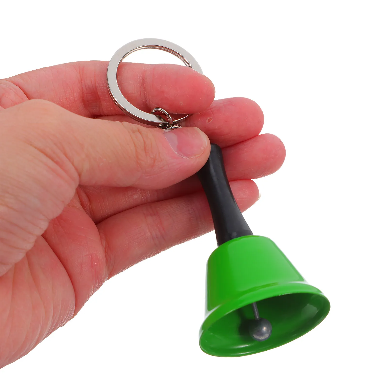 2Pcs Early Education Metal Bells Hand Bell Keychain Christmas Mini Call Bell Coordination Dinner Use Small Bells for Crafts