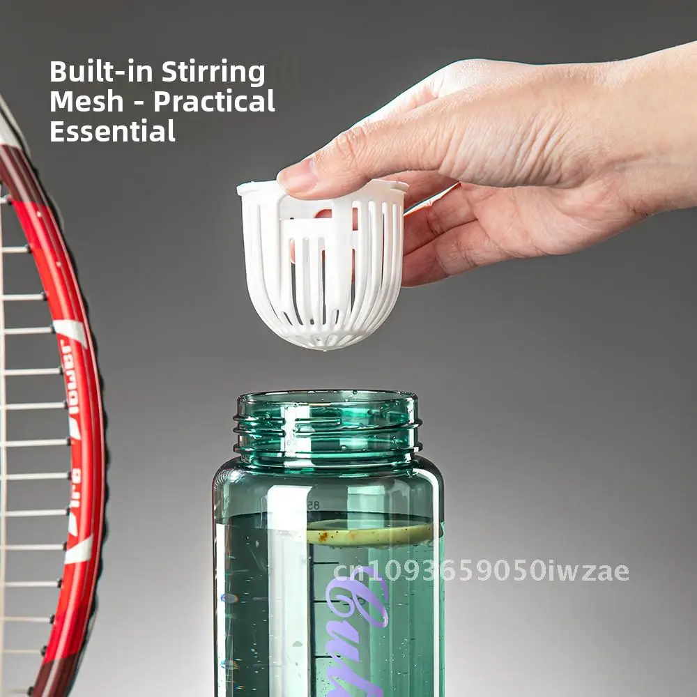 Portable Sports Water Bottle 850ml/1000ml Drop-Resistant Fitness Kettle High-Looking Plastic for Male Students Summer Use