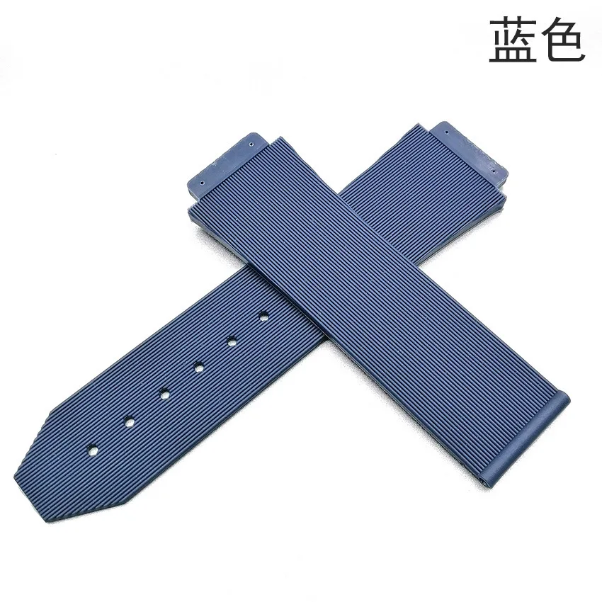 For Hublot 25X19mm 21X15mm 19X13mm 23X15mm Watchband Big Bang Series Stripe Rubber Watch Strap Men Women Band Bulge Bracelet