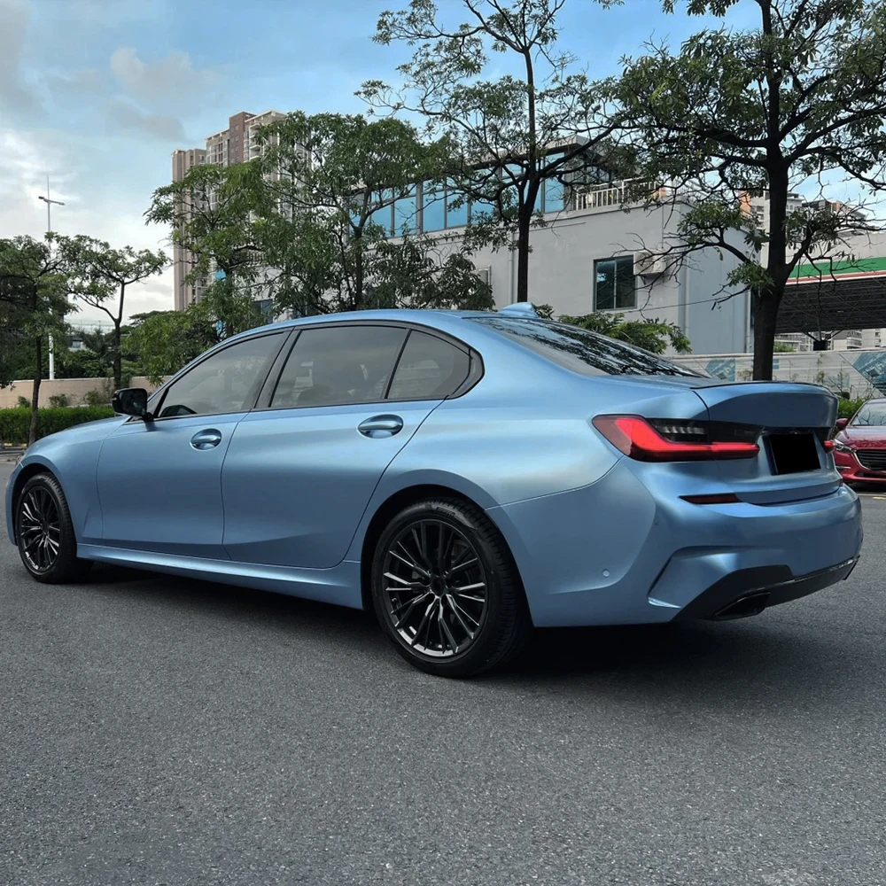 

Pearl Metal Mist Blue Color Vinyl Wrap Roll Self Adhesive Film Decal Vehicle Car Motorcycle Wrapping Air Release Accessories