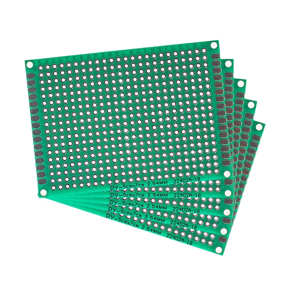 10pcs Double Sided Breadboard Kit 2x8 3x7 4x6 5x7 7x9 10x10 10x15CM Universal PCB Circuit Protoboard Stripboard DIY Electronic