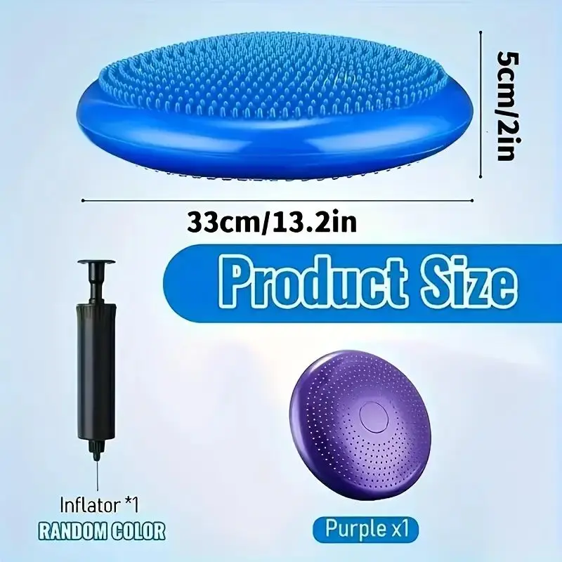 Balance Pad Yoga Massage Seat Cushion Thickened Explosion-Proof Balance Ball Inflatable Massage Seat Cushion Balance Plate