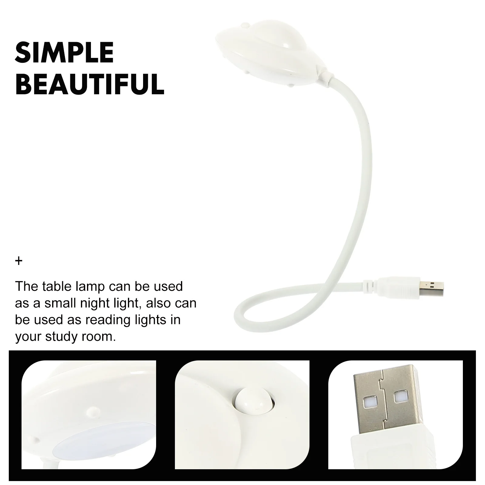 

Usb Flying Saucer Light Lamp For Bedroom Dorm Study Reading Night Light Desk Lamp Household Lighting