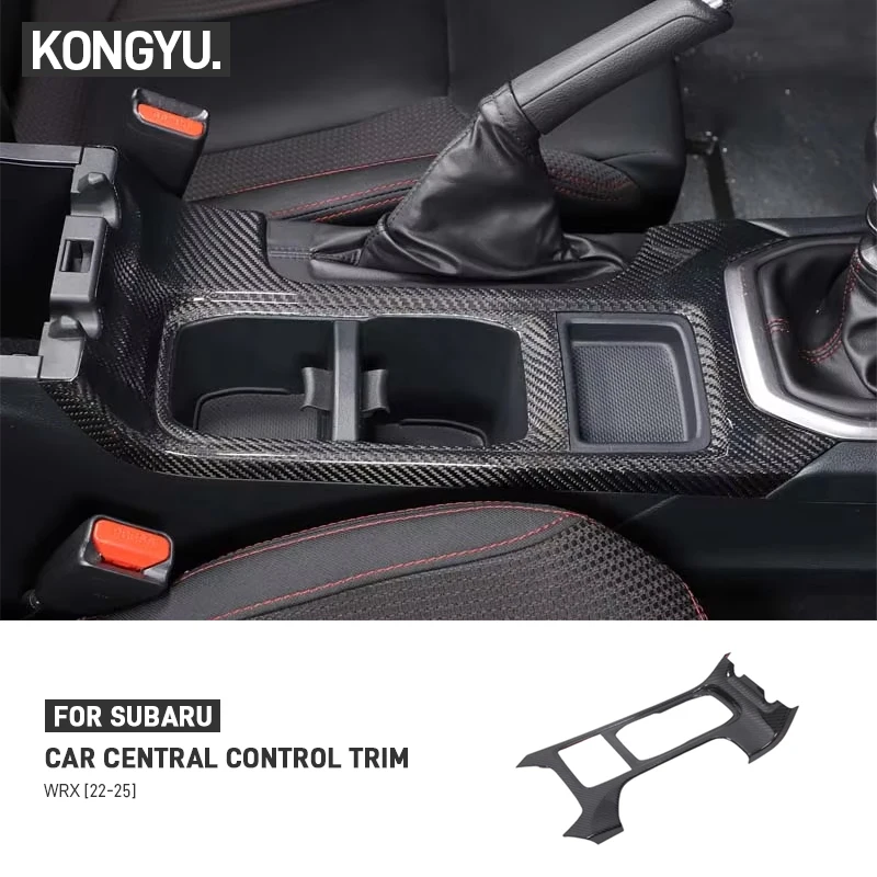 

Rael Carbon Fiber For Subaru WRX VB 2022-2025 Car Central Control Gear Shift Cup Holder Panel Trim Cover Interior Accessories