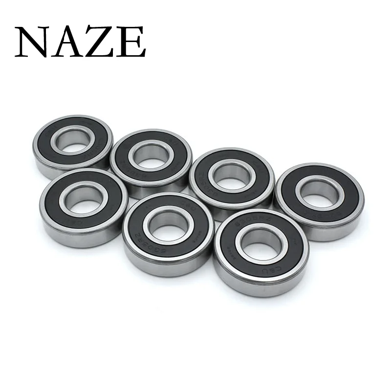 NAZE 10PCS 696RS Sealant Cover Bearings ABEC-5 696-2RZ 6x15x5mm Deep Groove Ball Bearings Rubber cover metal Miniature Bearings