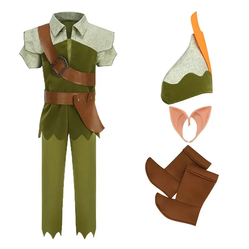 

Kids Halloween Anime Character Cosplay Outfits Boys Party Dress Up Fairy Tale Hero Elf Costumes