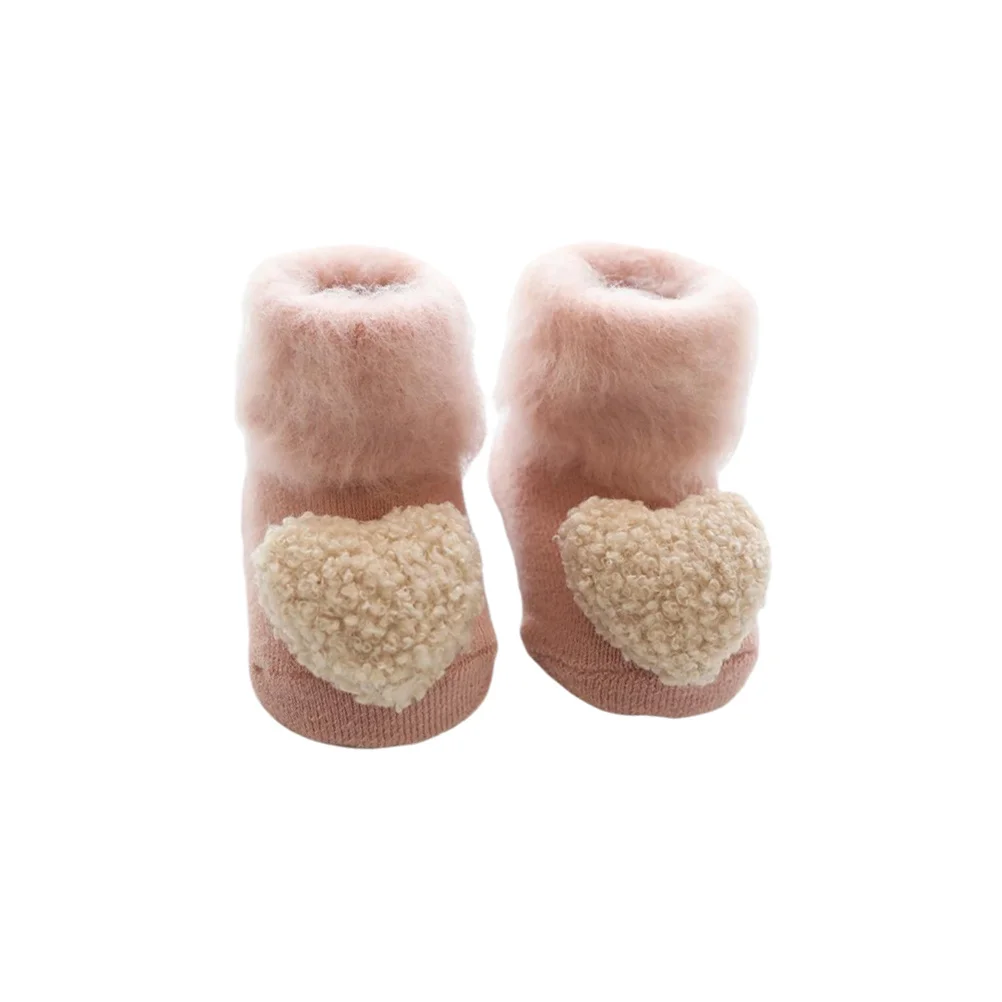 

1Pair Baby Socks Winter Newborn Thick Non Slip Floor Walking Socks for Kids Toddlers Adorable Soft Comfortable Machine