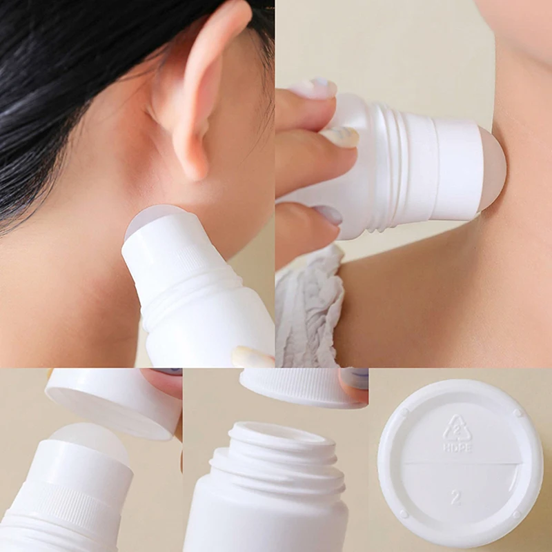 50/100Ml Witte Plastic Rollerbal Etherische Olie Subbotteling Nevel Container Reizen Hervulbare Fles Diy Deodorant Accessoires